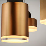 3 Light Black/Gold Nob Multilight Pendant by ET2