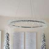 Polished Chrome Bracelet Suspension in Living Room