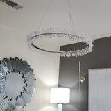 Polished Chrome Bracelet Suspension in Living Room