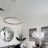 Polished Chrome Bracelet Suspension in Living Room