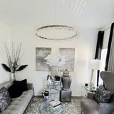 Polished Chrome Bracelet Suspension in Living Room