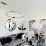 Polished Chrome Bracelet Suspension in Living Room