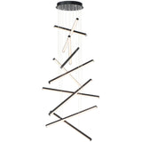 Black Hover 10 Light Pendant by ET2