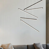 Black Hover 10 Light Pendant in Living Room