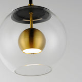 Black/Natural Aged Brass Nucleus Semi Flush Fixture by ET2