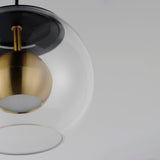Small Black-Natural Aged Brass Nucleus Pendant Light by ET2