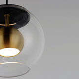 Small Black-Natural Aged Brass Nucleus Pendant Light by ET2