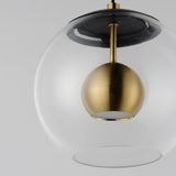 Medium Black-Natural Aged Brass Nucleus Pendant Light by ET2