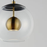 Large Black-Natural Aged Brass Nucleus Pendant Light by ET2