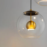 Black/Natural Aged Brass Nucleus 3 Light Suspension