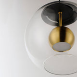 Black/Natural Aged Brass Nucleus 3 Light Suspension