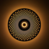 Earth LED Wall Light By CVL, Finish: Satin Brass, Pattern: Mandala