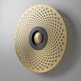 Earth LED Wall Light By CVL, Finish: Satin Brass, Pattern: Mandala