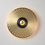 Earth LED Wall Light By CVL, Finish: Satin Brass, Pattern: Mandala