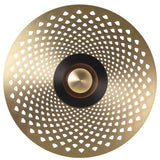 Earth LED Wall Light By CVL, Finish: Satin Brass, Pattern: Mandala