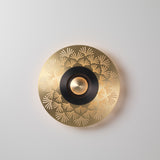 Earth LED Wall Light By CVL, Finish: Satin Brass, Pattern: Palm