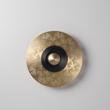Earth LED Wall Light By CVL, Finish: Satin Brass, Pattern: Palm