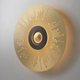 Earth LED Wall Light By CVL, Finish: Satin Brass, Pattern: Sun