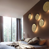 Eclipse Wall Light By CVL, Finish: Satin Brass & Satin Brass