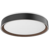 Small Black-Walnut Essex Flushmount by Kuzco