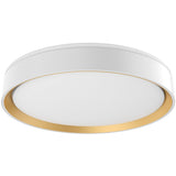 Small White-Gold Essex Flushmount by Kuzco