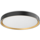 Large Black-Gold Essex Flushmount by Kuzco
