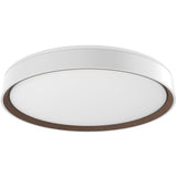 Large White-Walnut Essex Flushmount by Kuzco