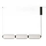 Elma Linear Suspension By Aromas Del Campo, Finish: Matte Black, Color: Striped Glass