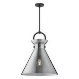 Emerson Pendant Light By Alora Mood - Large, Matte Black/Smoked
