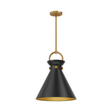 Emerson Pendant Light By Alora Mood - Medium, Aged Gold/Matte Black