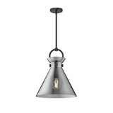 Emerson Pendant Light By Alora Mood - Medium, Matte Black/Smoked