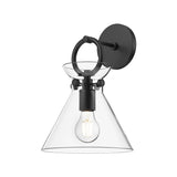 Emerson Wall Light By Alora Mood - Matte Black/Clear Glass