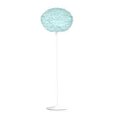 Eos Evia Floor Lamp by Umage - Large, Lampshade Blue, Floor stand White, Floor Lamp Installed in the bedroom, living, and dining room