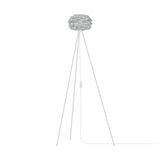 Eos Evia Tripod Floor Lamp by Umage - Mini, Grey lampshade, Tripod Floor Lamp White standing in the living room