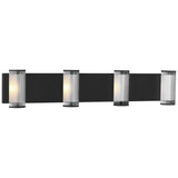 Esfera Bath Bar By Visual Comfort Model, Number Of Lights: 4 Light, Finish: Nightshade Black