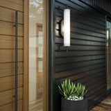 Estes Outdoor Wall Light by Kuzco - Black, Along side the door