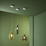 Malvasia 2 Mini Pendant by Fabbian, Color: White, Green, Amber, Smoked, , | Casa Di Luce Lighting