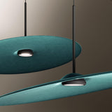 Acustica F58 Sound-Absorbing Pendant Lamp by Fabbian, Color: Ocean, Coral, Concrete, Lawn Green, Honey, Size: Small, Large, | Casa Di Luce Lighting