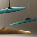 Acustica F58 Sound-Absorbing Pendant Lamp by Fabbian, Color: Ocean, Coral, Concrete, Lawn Green, Honey, Size: Small, Large, | Casa Di Luce Lighting