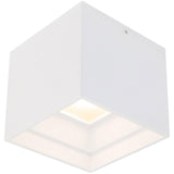 White Black Downtown Square Outdoor Ceiling Mount by W.A.C. Lighting