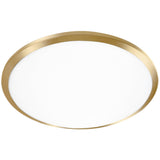 Small Brushed Gold Malta Flushmount by Kuzco