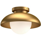 Aged Gold Large Rubio Semi Flushmount by Alora