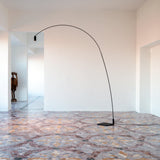 Matte Black Fox Floor Lamp in Living Room