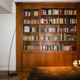Matte Black Fox Floor Lamp in Study Room