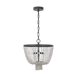 Small Dark Weathered Zinc Leon Chandelier