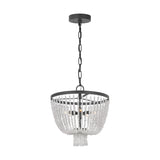 Small Dark Weathered Zinc Leon Chandelier