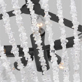 Small Dark Weathered Zinc Leon Chandelier