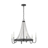 Medium Dark Weathered Zinc Leon Chandelier