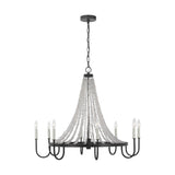 Large Dark Weathered Zinc Leon Chandelier