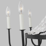 Large Dark Weathered Zinc Leon Chandelier